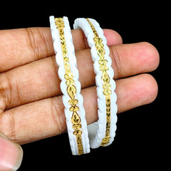 GSB9K- SIZE:25 (WGT: 2.270 GM APPROX) BIS CERTIFIED HUID HALLMARK 375 9KT GOLD SAKHA BADHANO 1 PAIR FOR WOMEN (CHILA PATH DESIGN) NOT FOR REGULAR USE. (2YWVPZ)-(6SAFM4)