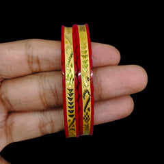 GOLD POLA- (RC9KRI)-(A5LIZ3) (SIZE-24) (WGT: 1.390 GM APPROX) BIS CERTIFIED HUID HALLMARK 375 9KT GOLD POLA BADHANO 1 PAIR FOR WOMEN.