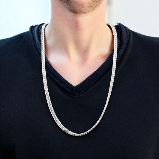 (SLCN) SILVER CHAIN 21 INCH - 625 SILVER CHAIN WGT: 15.730 GM APPROX 1 PIECE (UNISEX DESIGN) FOR MEN AND WOMEN.