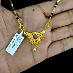 GOLD PENDANT- WGT: 0.860 GM APPROX 22KT HUID HALLMARK GOLD PENDANT MANGALSUTRA 1 PIECE WITH TASSEL.