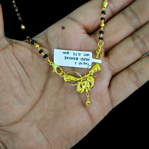 GOLD PENDANT- WGT: 0.730 GM APPROX 22KT HUID HALLMARK GOLD PENDANT MANGALSUTRA 1 PIECE WITH TASSEL.