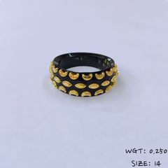 (GPR) TRJ (SIZE: 14) WGT: 0.250 GM APPROX (50 TONCH) KDM GOLD POLA RING FOR WOMEN 1 PIECE FOR GIFT (SOLD ON MRP)