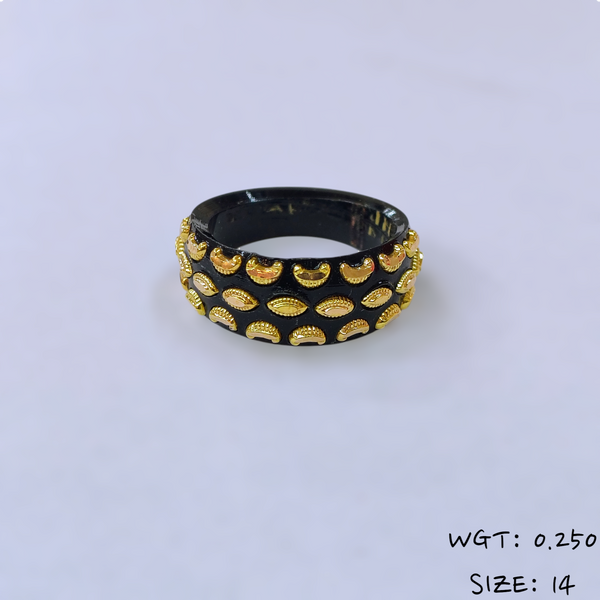 (GPR) TRJ (SIZE: 14) WGT: 0.250 GM APPROX (50 TONCH) KDM GOLD POLA RING FOR WOMEN 1 PIECE FOR GIFT (SOLD ON MRP)