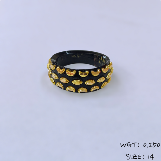 (GPR) TRJ (SIZE: 14) WGT: 0.250 GM APPROX (50 TONCH) KDM GOLD POLA RING FOR WOMEN 1 PIECE FOR GIFT (SOLD ON MRP)