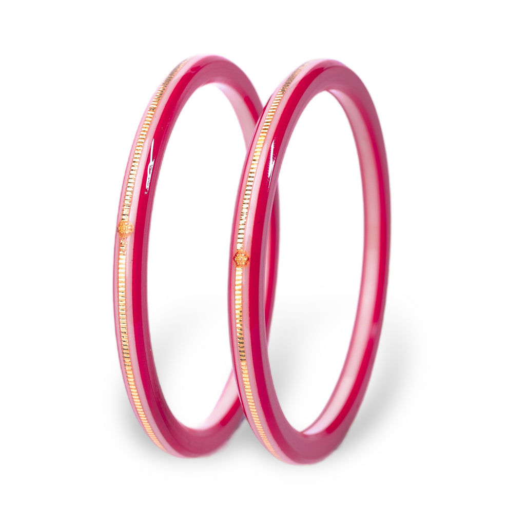 TRJ VIVRANT HUID HALLMARK 916 22KT GOLD LAMINATION POLA BADHANO BANGLES FACEBOOK VIRAL POLA 1 PAIR APPROX. WGT: 0.150 GM (FUTURE EXCHANGE VALUE 40% OF PRODUCT PRICE IN BILL WITH ANY JEWELLERY).